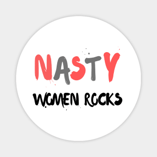 nasty women rocks mask Magnet